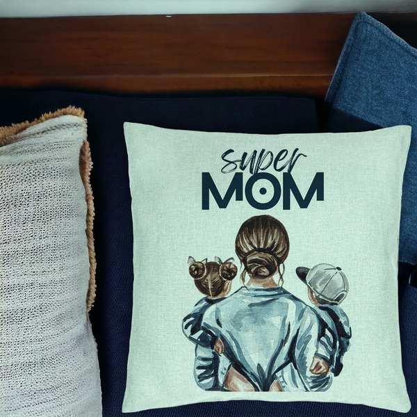 Perna Decorativa, Model Super Mom, 40x40 cm, Verde Menta, Husa Detasabila, Burduf 17 bsc0003 PhotoRoom 1 1