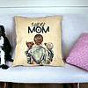 Perna Decorativa Patrata Super Mom, 40x40 cm, Husa Detasabila, Burduf 40 bsc0003 PhotoRoom