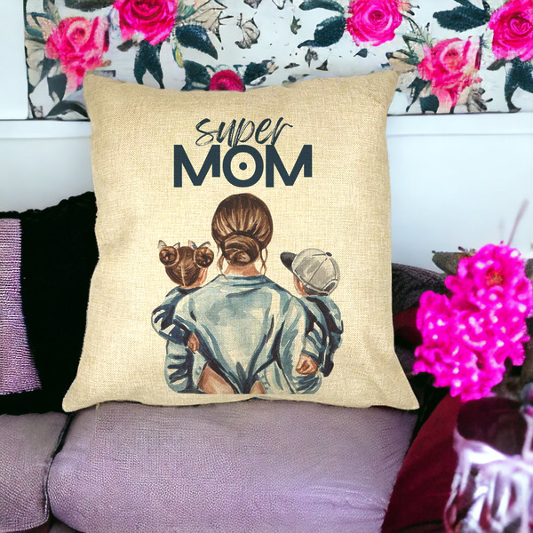 Perna Decorativa Patrata Super Mom, 40x40 cm, Husa Detasabila, Burduf 27 bsc0003 PhotoRoom 4