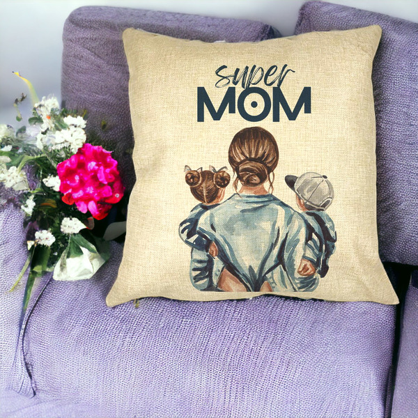 Perna Decorativa Patrata Super Mom, 40x40 cm, Husa Detasabila, Burduf 28 bsc0003 PhotoRoom 5