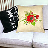 Perna Decorativa Patrata Florale Mac, 40x40 cm, Husa Detasabila, Burduf 33 bsc0006 PhotoRoom