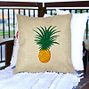 Perna Decorativa Patrata Ananas, 40x40 cm, Husa Detasabila, Burduf 38 bsc0007 PhotoRoom