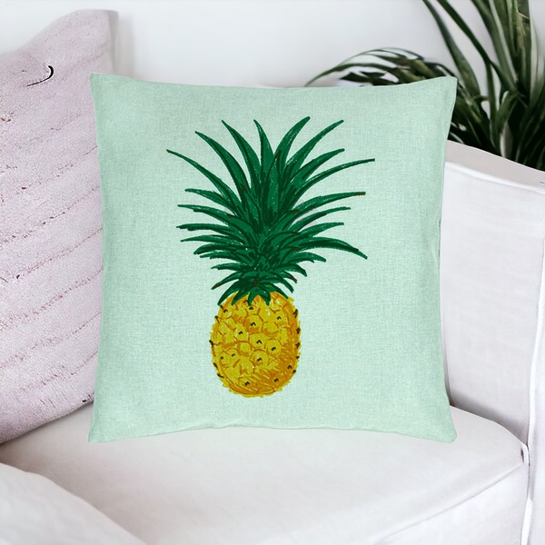 Perna Decorativa, Model Ananas, 40x40 cm, Verde Menta, Husa Detasabila, Burduf 20 bsc0007 PhotoRoom 7