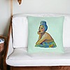 Perna Decorativa, Model African Fashion, 40x40 cm, Verde Menta, Husa Detasabila, Burduf 24 bsc0012 PhotoRoom 1 1