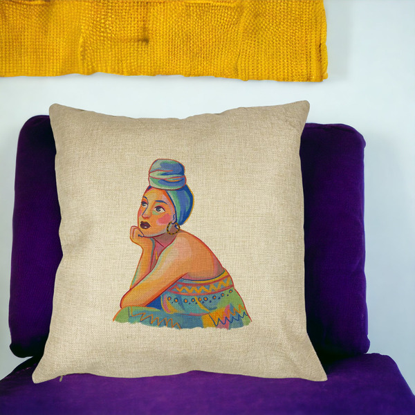 Perna Decorativa Patrata African Fashion, 40x40 cm, Husa Detasabila, Burduf 18 bsc0012 PhotoRoom 1