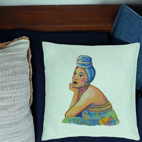 Perna Decorativa, Model African Fashion, 40x40 cm, Verde Menta, Husa Detasabila, Burduf 19 bsc0012 PhotoRoom 3 1