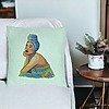 Perna Decorativa, Model African Fashion, 40x40 cm, Verde Menta, Husa Detasabila, Burduf 23 bsc0012 PhotoRoom 5