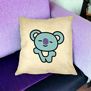 Alternative view of Perna Decorativa Patrata Ursulet Koala, 40x40 cm, Husa Detasabila, Burduf