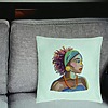 Perna Decorativa, Model Golden African, 40x40 cm, Verde Menta, Husa Detasabila, Burduf 25 bsc0017 PhotoRoom 2 1