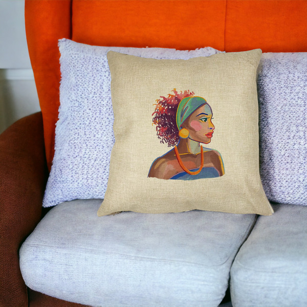 Perna Decorativa Patrata Golden African, 40x40 cm, Husa Detasabila, Burduf 22 bsc0017 PhotoRoom