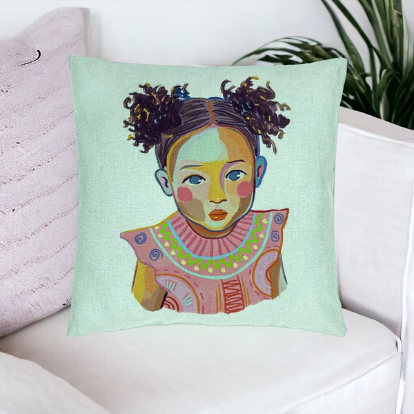 Perna Decorativa, Model Happy Baby, 40x40 cm, Verde Menta, Husa Detasabila, Burduf 16 bsc0018 PhotoRoom 5