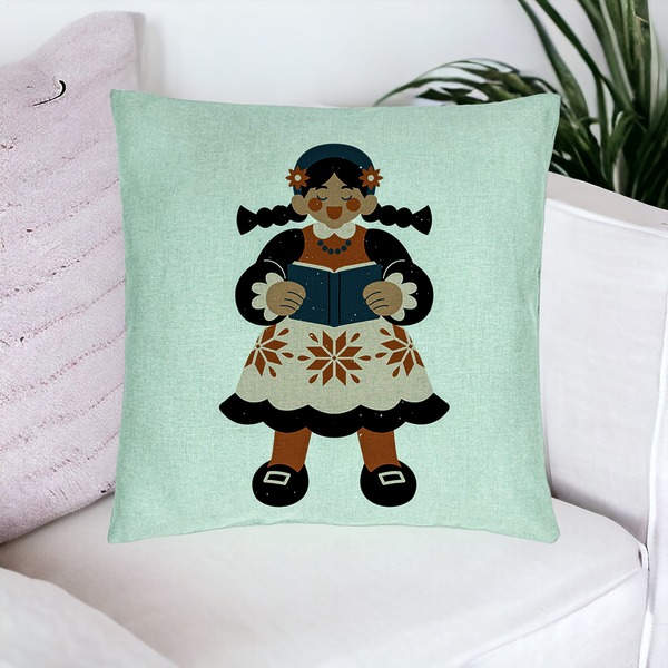 Perna Decorativa, Model Folk, 40x40 cm, Verde Menta, Husa Detasabila, Burduf 16 bsc0019 PhotoRoom 5
