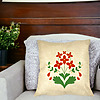 Perna Decorativa Patrata Florale Rosii, 40x40 cm, Husa Detasabila, Burduf 26 bsc0020 PhotoRoom 4