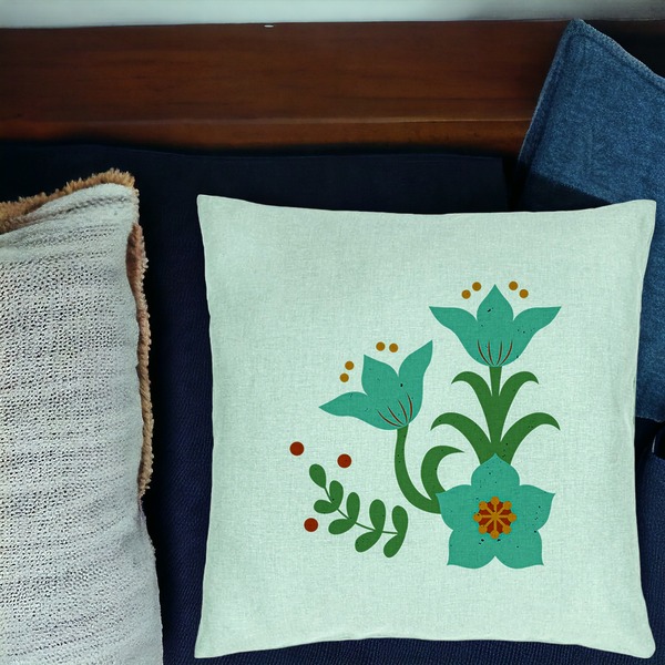 Perna Decorativa, Model Florale Verzi, 40x40 cm, Verde Menta, Husa Detasabila, Burduf 18 bsc0022 PhotoRoom 2 1