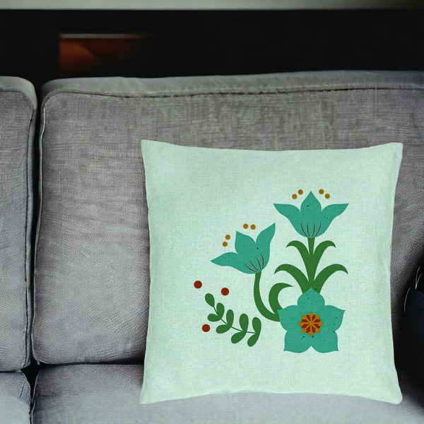 Perna Decorativa, Model Florale Verzi, 40x40 cm, Verde Menta, Husa Detasabila, Burduf 19 bsc0022 PhotoRoom 3 1