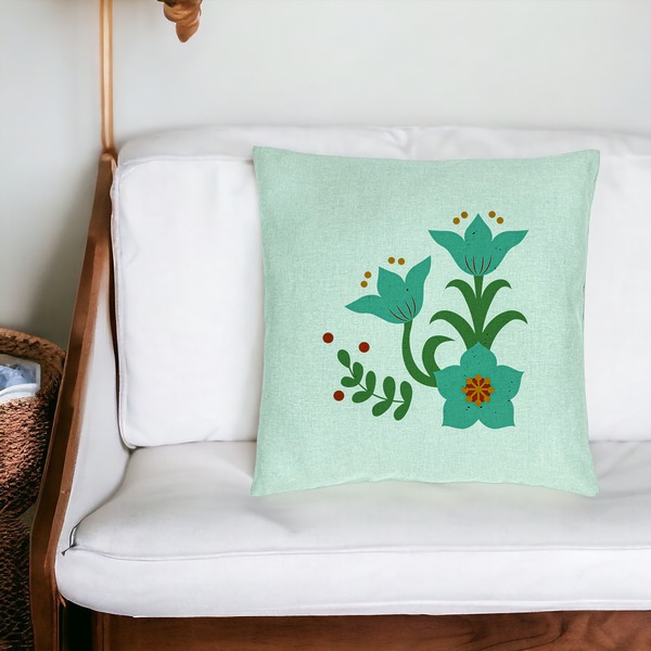 Perna Decorativa, Model Florale Verzi, 40x40 cm, Verde Menta, Husa Detasabila, Burduf 16 bsc0022 PhotoRoom 5