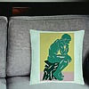 Perna Decorativa, Model The Thinker, 40x40 cm, Verde Menta, Husa Detasabila, Burduf 25 bsc0023 PhotoRoom 2 1