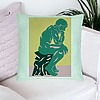 Perna Decorativa, Model The Thinker, 40x40 cm, Verde Menta, Husa Detasabila, Burduf 23 bsc0023 PhotoRoom 5