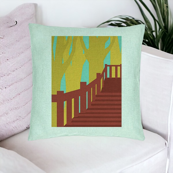 Perna Decorativa, Model Bridge Art, 40x40 cm, Verde Menta, Husa Detasabila, Burduf 17 bsc0024 PhotoRoom 1 1