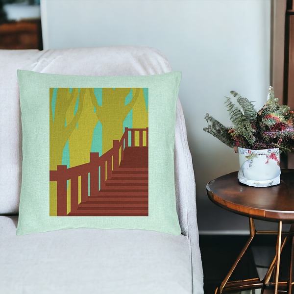Perna Decorativa, Model Bridge Art, 40x40 cm, Verde Menta, Husa Detasabila, Burduf 20 bsc0024 PhotoRoom 4 1