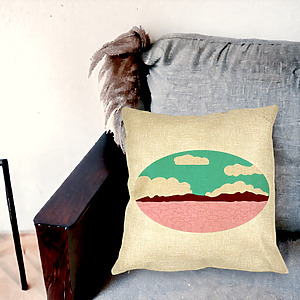 Alternative view of Perna Decorativa Patrata Colorize, 40x40 cm, Husa Detasabila, Burduf