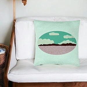 Alternative view of Perna Decorativa, Model Colorize, 40x40 cm, Verde Menta, Husa Detasabila, Burduf