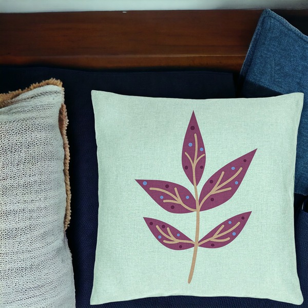 Perna Decorativa, Model Florale Yuko, 40x40 cm, Verde Menta, Husa Detasabila, Burduf 19 bsc0026 PhotoRoom 3 1