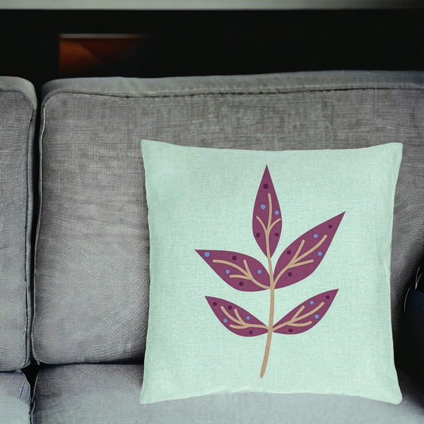 Perna Decorativa, Model Florale Yuko, 40x40 cm, Verde Menta, Husa Detasabila, Burduf 20 bsc0026 PhotoRoom 4 1
