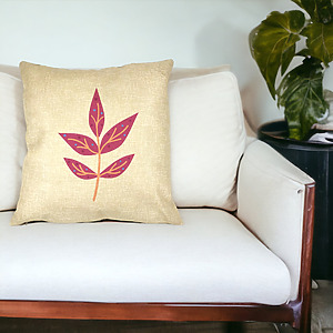 Alternative view of Perna Decorativa Patrata Florale Yuko, 40x40 cm, Husa Detasabila, Burduf