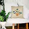 Perna Decorativa Patrata Florale Roz Gold si Albastru, 40x40 cm, Husa Detasabila, Burduf 36 bsc0028 PhotoRoom 1
