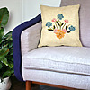 Perna Decorativa Patrata Florale Roz Gold si Albastru, 40x40 cm, Husa Detasabila, Burduf 39 bsc0028 PhotoRoom 4