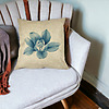 Perna Decorativa Patrata Florale Blue Flower, 40x40 cm, Husa Detasabila, Burduf 36 bsc0029 PhotoRoom