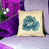 Perna Decorativa Patrata Florale Trandafir Albastru, 40x40 cm, Husa Detasabila, Burduf 29 bsc0030 PhotoRoom 4