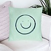 Perna Decorativa, Model Smiley Face, 40x40 cm, Verde Menta, Husa Detasabila, Burduf 23 bsc0031 PhotoRoom