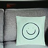 Perna Decorativa, Model Smiley Face, 40x40 cm, Verde Menta, Husa Detasabila, Burduf 25 bsc0031 PhotoRoom 2