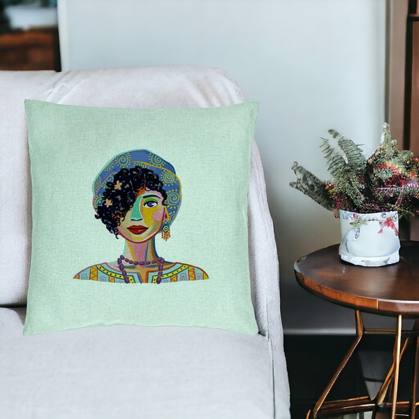 Perna Decorativa, Model Colorful Fashion, 40x40 cm, Verde Menta, Husa Detasabila, Burduf 19 bsc0033 PhotoRoom 3