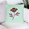 Perna Decorativa, Model Florale Red Paradise, 40x40 cm, Verde Menta, Husa Detasabila, Burduf 23 bsc0034 PhotoRoom