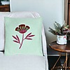 Perna Decorativa, Model Florale Red Paradise, 40x40 cm, Verde Menta, Husa Detasabila, Burduf 26 bsc0034 PhotoRoom 3