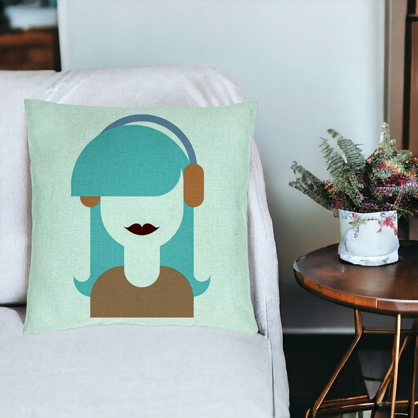 Perna Decorativa, Model Seen, 40x40 cm, Verde Menta, Husa Detasabila, Burduf 19 bsc0035 PhotoRoom 3