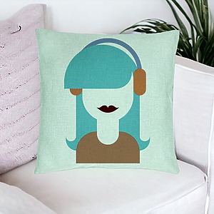 Alternative view of Perna Decorativa, Model Seen, 40x40 cm, Verde Menta, Husa Detasabila, Burduf