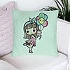 Perna Decorativa, Model Happy Girl, 40x40 cm, Verde Menta, Husa Detasabila, Burduf 27 bsc0045 PhotoRoom 4