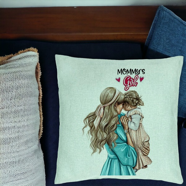 Perna Decorativa, Model Mommy's Girl, 40x40 cm, Verde Menta, Husa Detasabila, Burduf 17 bsc0046 PhotoRoom 1