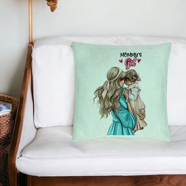Perna Decorativa, Model Mommy's Girl, 40x40 cm, Verde Menta, Husa Detasabila, Burduf 20 bsc0046 PhotoRoom 4