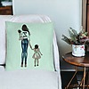 Perna Decorativa, Model Mom of Girls, 40x40 cm, Verde Menta, Husa Detasabila, Burduf 25 bsc0050 PhotoRoom 2