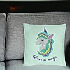 Perna Decorativa, Model Unicorns Believe in Magic, 40x40 cm, Verde Menta, Husa Detasabila, Burduf 25 bsc0056 PhotoRoom 2