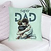 Perna Decorativa, Model Super Dad Baieti, 40x40 cm, Verde Menta, Husa Detasabila, Burduf 27 bsc0060 PhotoRoom 4
