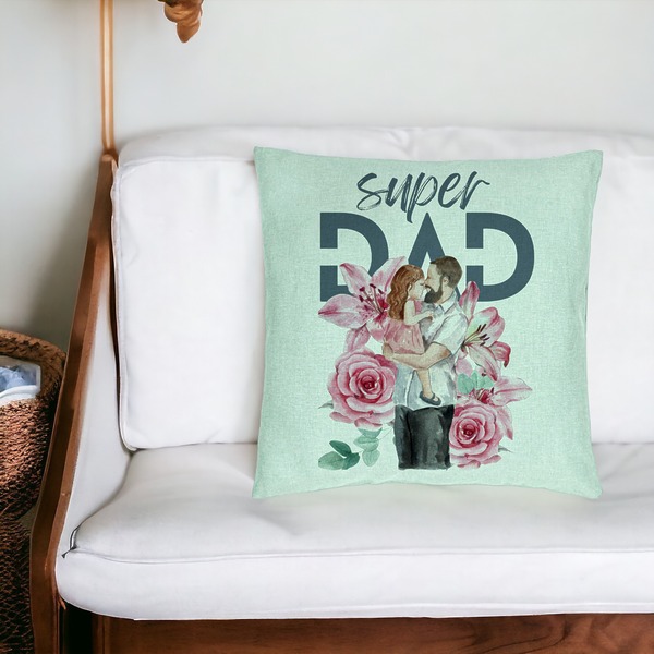 Perna Decorativa, Model Super DAD Fetite, 40x40 cm, Verde Menta, Husa Detasabila, Burduf 19 bsc0061 PhotoRoom 3