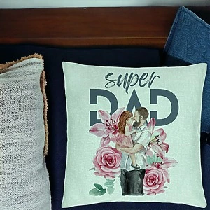 Alternative view of Perna Decorativa, Model Super DAD Fetite, 40x40 cm, Verde Menta, Husa Detasabila, Burduf