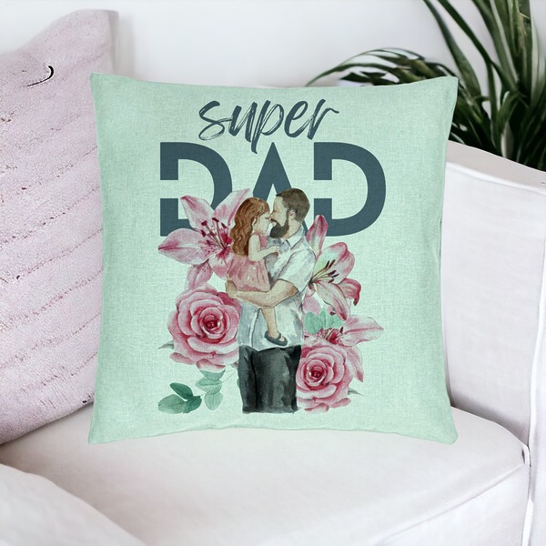 Perna Decorativa, Model Super DAD Fetite, 40x40 cm, Verde Menta, Husa Detasabila, Burduf 20 bsc0061 PhotoRoom 4