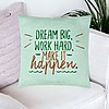 Perna Decorativa, Model Dream Big Work Hard Make it Happen, 40x40 cm, Verde Menta, Husa Detasabila, Burduf 27 bsc0062 PhotoRoom 4